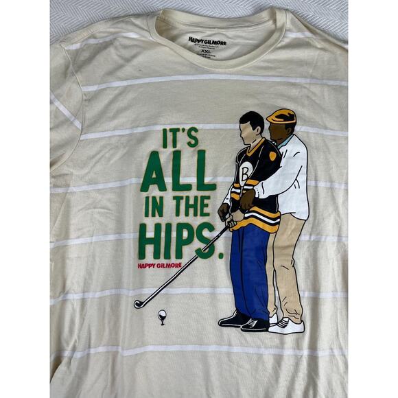 Mens Happy Gilmore Yellow XXL Golf Shirt Excellent Condition - Picture 8 of 9